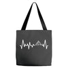 Heart Beats Mountain Tote Bags