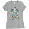 grumpy robot Ladies Fitted T-Shirt