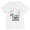 Family Trip To Moon V-Neck Tee