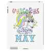 unicorns are born in may cute unicorn iPad 3 and 4 Case