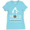 Proud Autism Dad - Autism Awareness Day Ladies Fitted T-Shirt