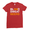 blood sweat Ladies Fitted T-Shirt