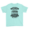 Super Cool Stepdad Of A Freaking Awesome Grandson Youth Tee
