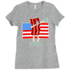bacon american flag dab Ladies Fitted T-Shirt