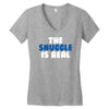The Snuggle Is Real Women's V-Neck T-Shirt