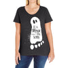 eat drink and be scary Ladies Curvy T-Shirt