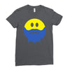 bearded smiley face Ladies Fitted T-Shirt