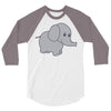 elephant cute 3/4 Sleeve Shirt