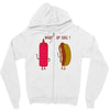 what up dog ketchup hot dog Zipper Hoodie