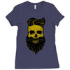 hipster skull Ladies Fitted T-Shirt