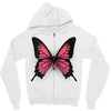 breast cancer butterfly Zipper Hoodie