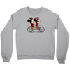 biking down main street Crewneck Sweatshirt