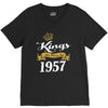 kings are born in 1957 V-Neck Tee