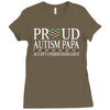 proud autism papa Ladies Fitted T-Shirt
