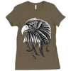 eagle ornate Ladies Fitted T-Shirt