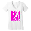 run harder gym workout Women's V-Neck T-Shirt
