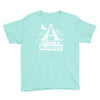 white ink camping is in tents funny Youth Tee