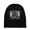 meow cute cat face Baby Beanies