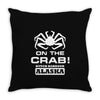 v t shirt inspired by deadliest catch   on the crab. Throw Pillow