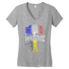 vivre en france des racines belges Women's V-Neck T-Shirt
