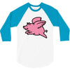 flying pig 3/4 Sleeve Shirt