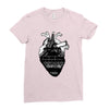 eiffel heart Ladies Fitted T-Shirt