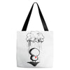 sad, rain heard Tote Bags