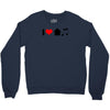 i love house music t shirt edm club wear rave electro party progressiv Crewneck Sweatshirt