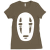 no face noface spirited away chibli manga anime tee Ladies Fitted T-Shirt