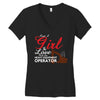 Just A Girl In Love With Her Heavy Equipment Operator Women's V-Neck T-Shirt