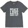 peace. love. sandy feet. V-Neck Tee