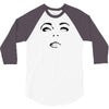 girl eye face black 3/4 Sleeve Shirt