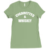 cigarettes and whiskey Ladies Fitted T-Shirt
