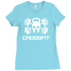 crossfit skull Ladies Fitted T-Shirt