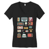 vintage electronic retro technology Women's V-Neck T-Shirt