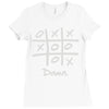 tic tac toe draw Ladies Fitted T-Shirt