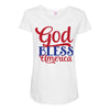 god bless america Maternity Scoop Neck T-shirt