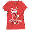 no drama llama Ladies Fitted T-Shirt