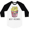 Burger and Fries Best Friends 3/4 Sleeve Shirt