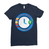 clock Ladies Fitted T-Shirt