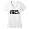 life begins after coffee Women's V-Neck T-Shirt