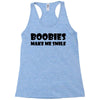 boobies make me smile (2) Racerback Tank