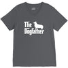 the dogfather pembroke welsh corgi white V-Neck Tee