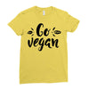 go vegan 2 Ladies Fitted T-Shirt