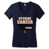 Uterine Cancer Awareness I Wear Peach For Some Special To Me Women's V-Neck T-Shirt