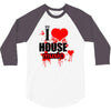 i love house music t shirt men logo3 new t shirt clothing design men 3/4 Sleeve Shirt