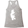 sax player lady face optical illusion Racerback Tank