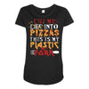 cut into pizzas Maternity Scoop Neck T-shirt