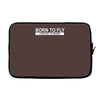 born to fly forced to work Laptop sleeve