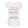 christmas ugly shark Maternity Scoop Neck T-shirt
